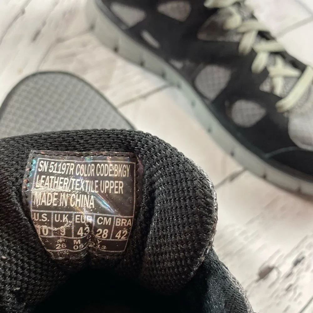 Skechers Sport Flex Sole Black and Gray Size 10